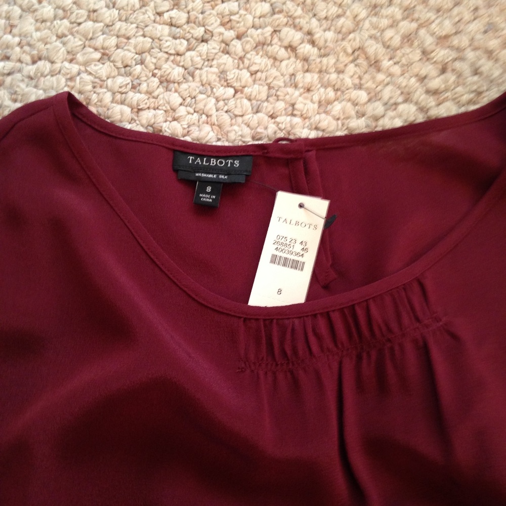 TALBOTS - Washable Silk Blouse - 38” Chest - NEW with Tag - Picture 4 of 5